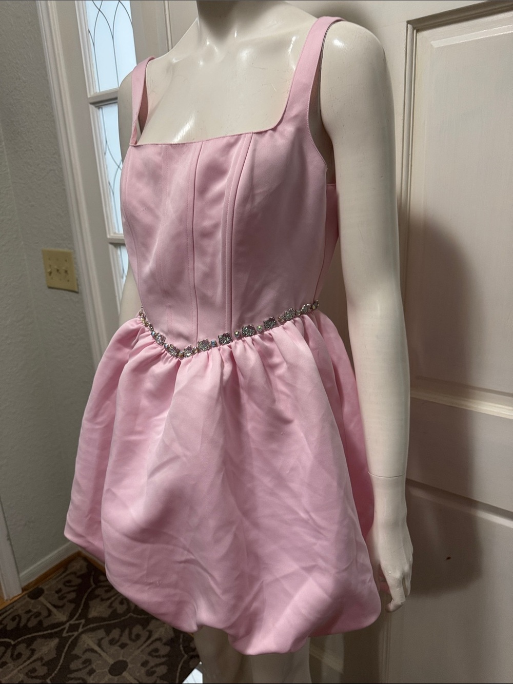 hello kitty forever21 50th anniversary Pink Satin Label Dress Size Medium - Picture 9 of 16